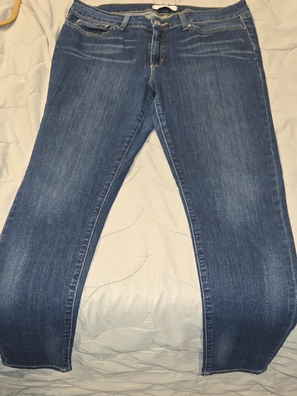 Yummie by Heather Thomson Straight-Leg Mid Blue Jeans TO THE CORE Sz 33